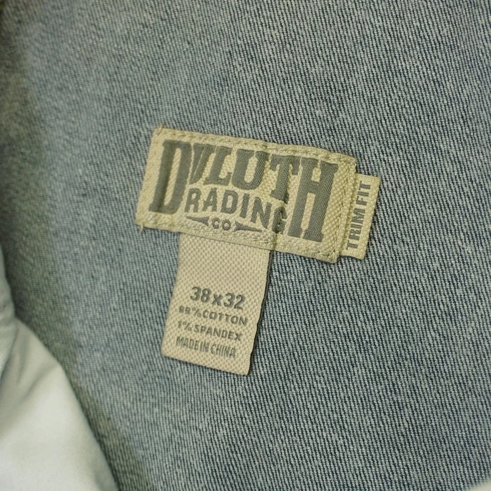 Duluth Trading Flex Weekender Jeans Mens 38x32 Blue Fit Straight Leg Stretch